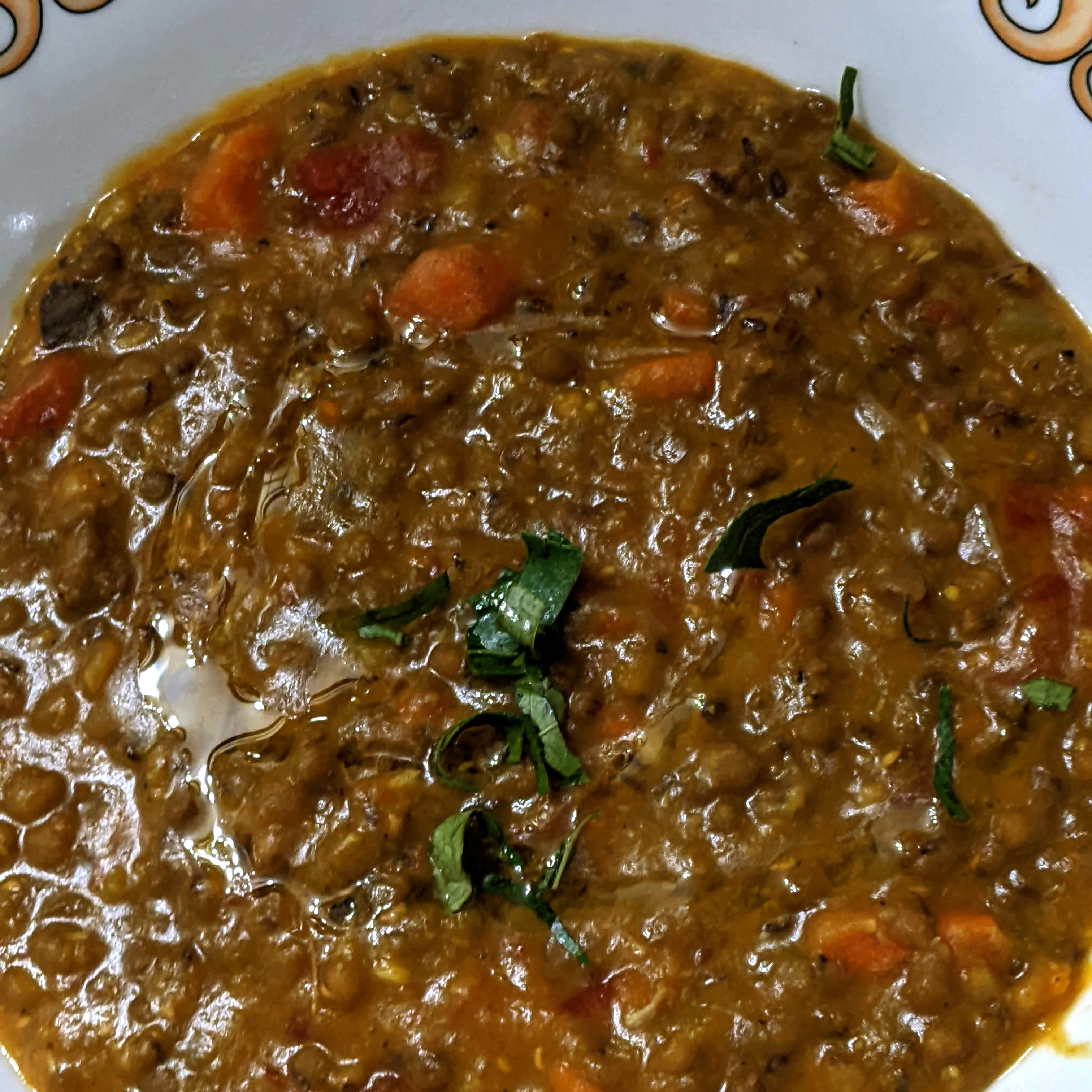 Lamb recipe 3; protein rich soup mung bean soup curry style