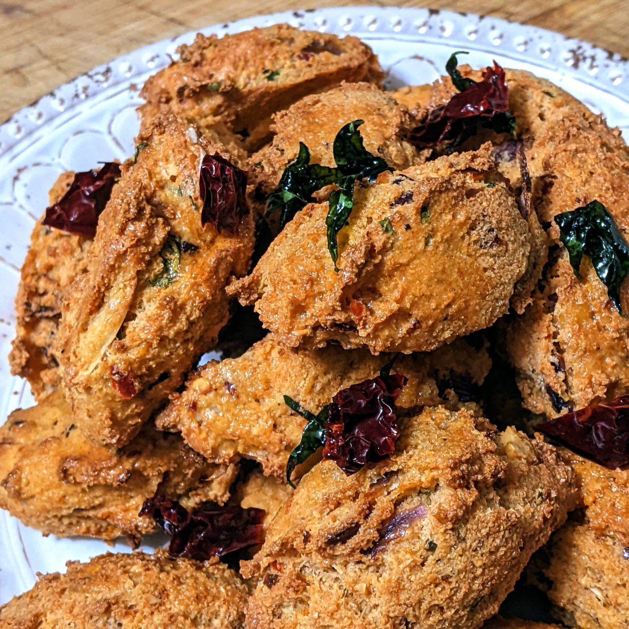 image of red lentil fritters